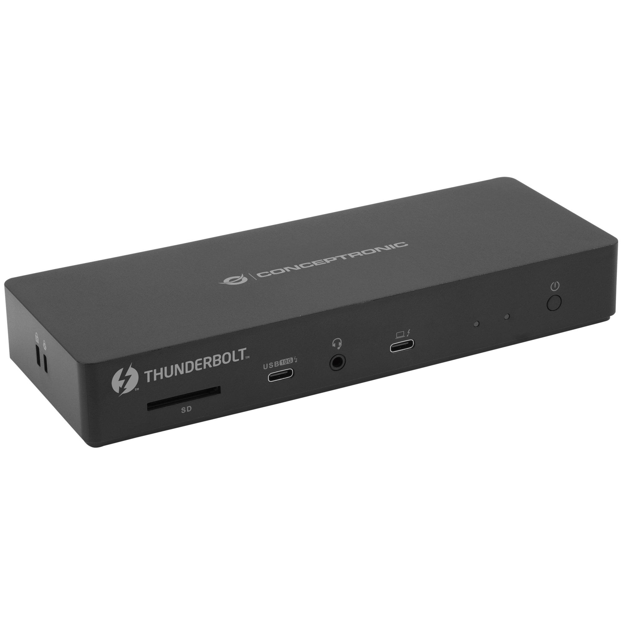 Conceptronic Thunderbolt 4 Docking Station, Black
