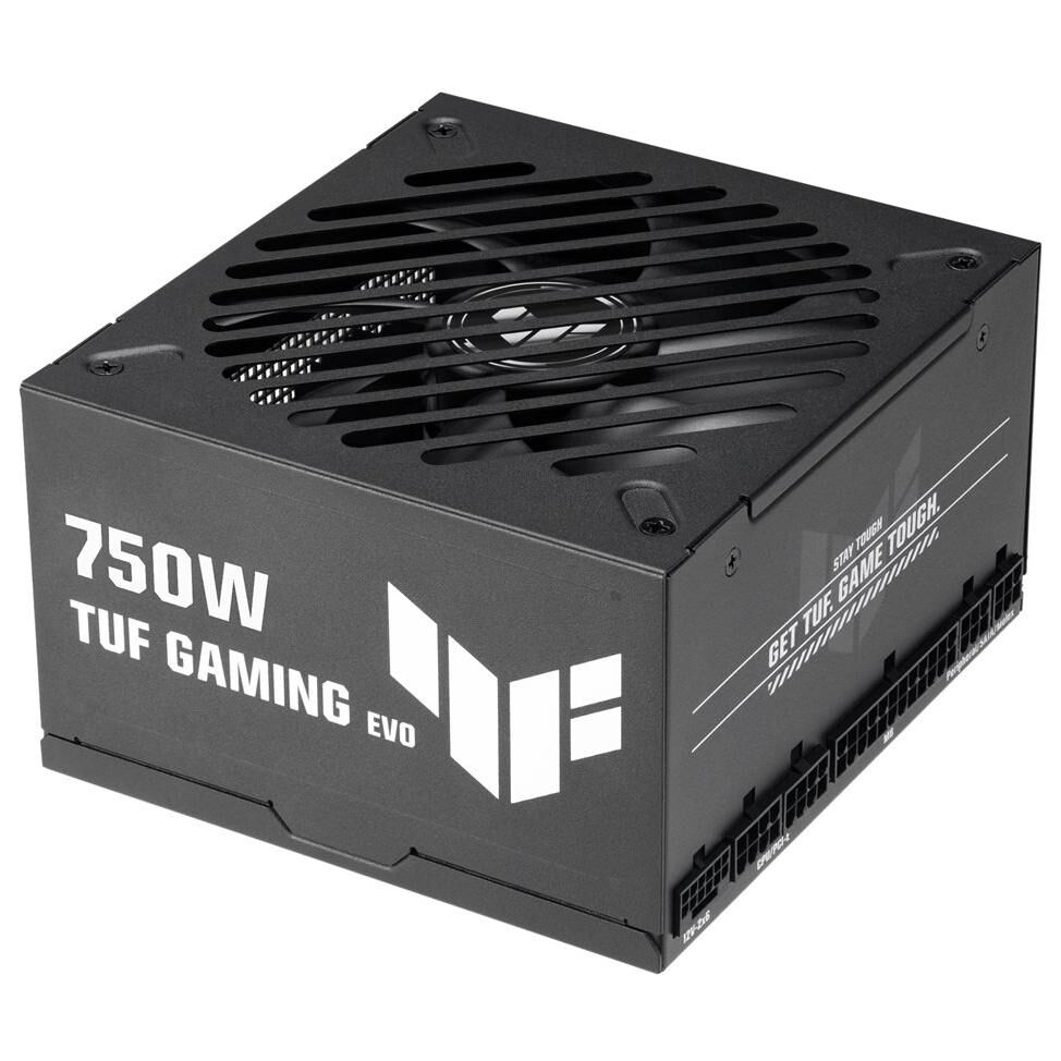 Fuente de alimentación ASUS TUF Gaming EVO 750W - ATX12V/EPS12V - Certificada 80 PLUS Oro - PFC Activa - Entrada CA 100-240V - Negra