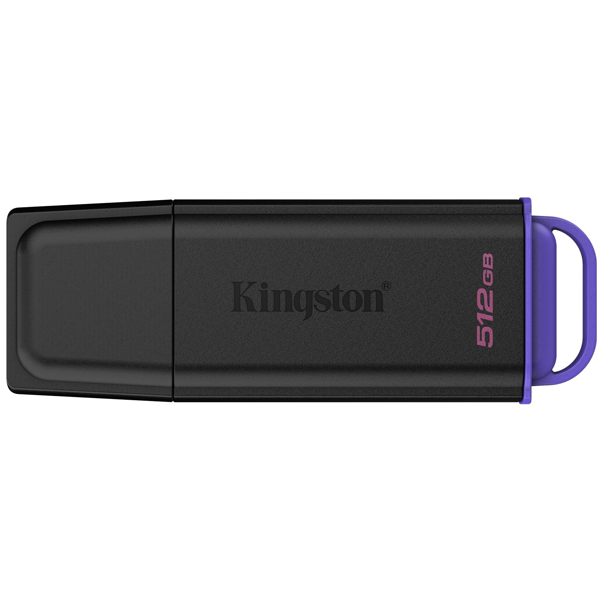 Memoria USB portátil Kingston DataTraveler 512 GB USB 3.2 Gen 1 - Negro y Violeta