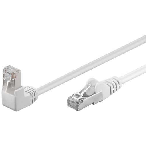 Cable de red Goobay CAT 5e 1x Ángulo 90° F/UTP CCA 3m Blanco