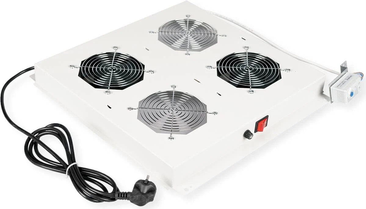 ROLINE 19-inch Roof Fan Unit (2 Fans, Gray)