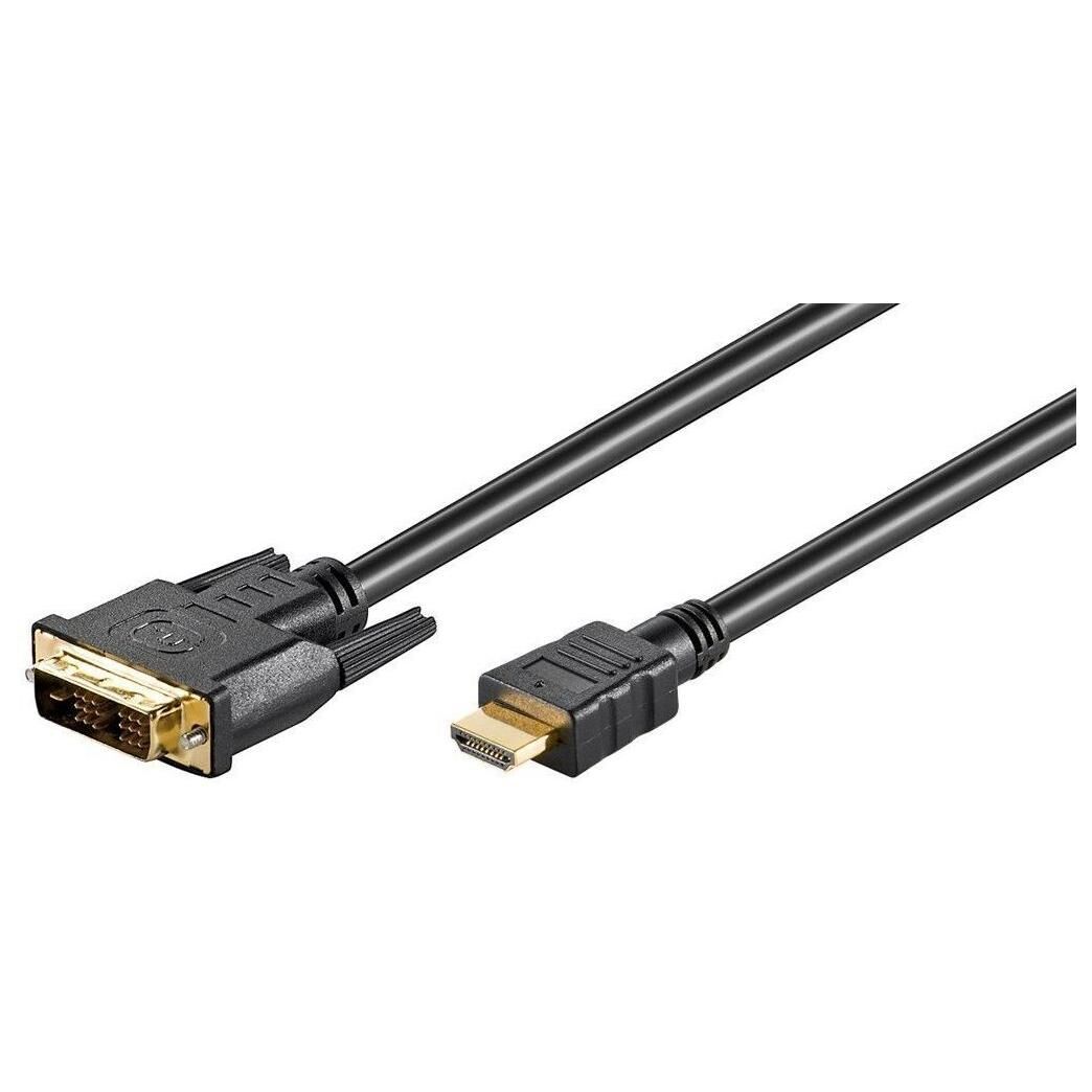 Câble vidéo MicroConnect HDM1918 de 1,5 m, adaptateur HDMI Type A (Standard) vers DVI-D