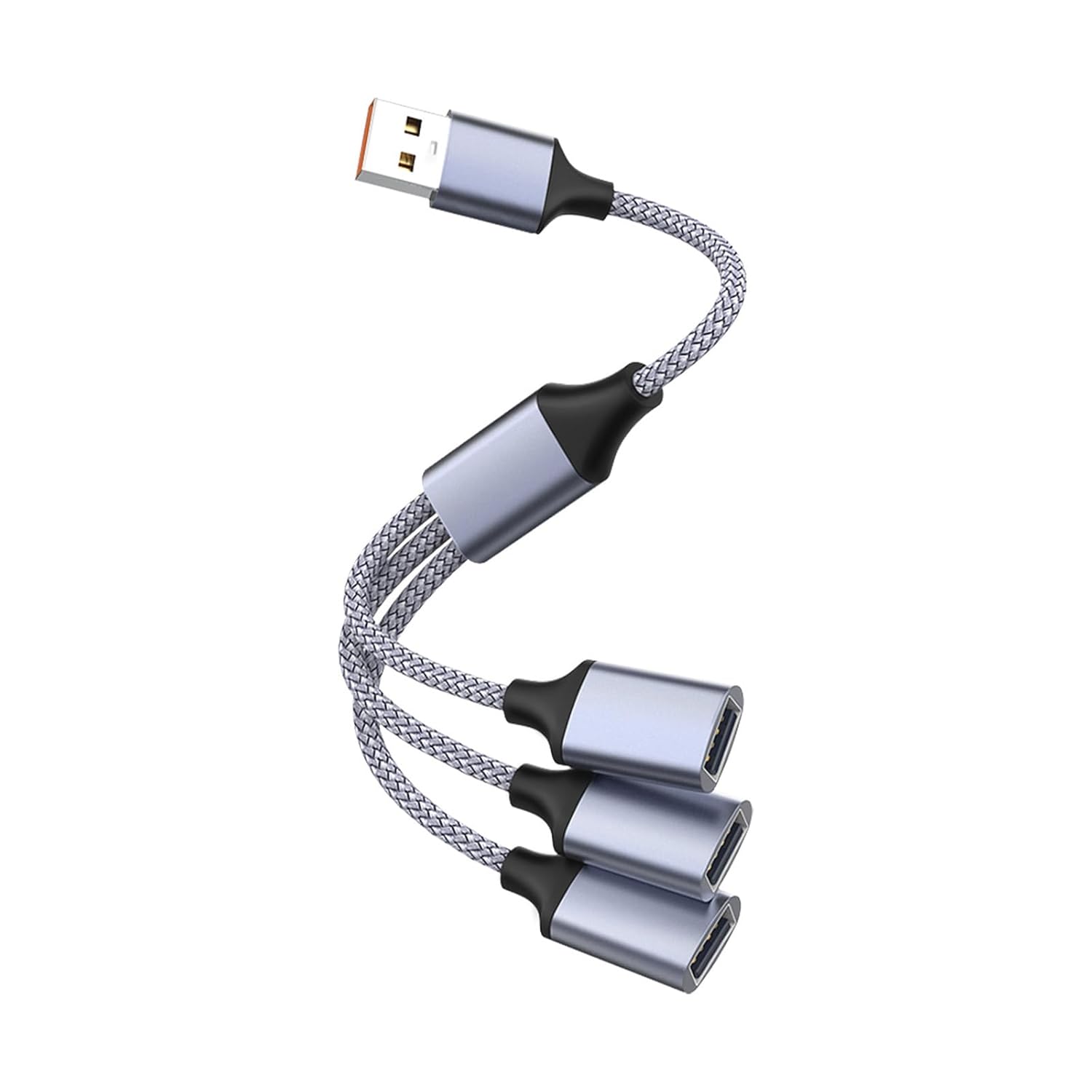 Adaptateur USB 2.0 - Câble de charge - Répartiteur - Chargement rapide avec connecteurs pour câble de transfert de données de téléphone