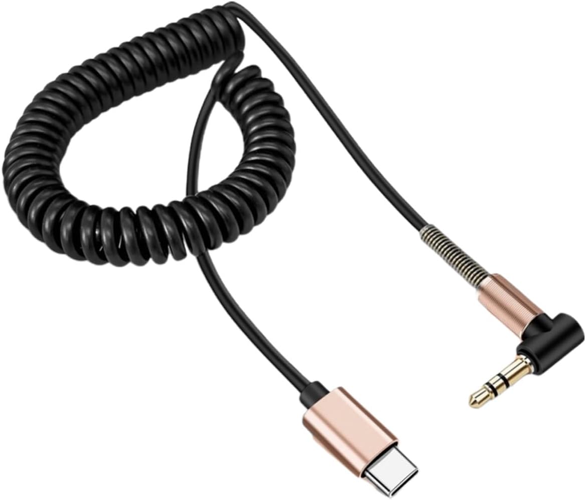 USB-C to 3.5mm Audio Jack Adapter and Compact Digital Audio Cable for Smartphones and Travel