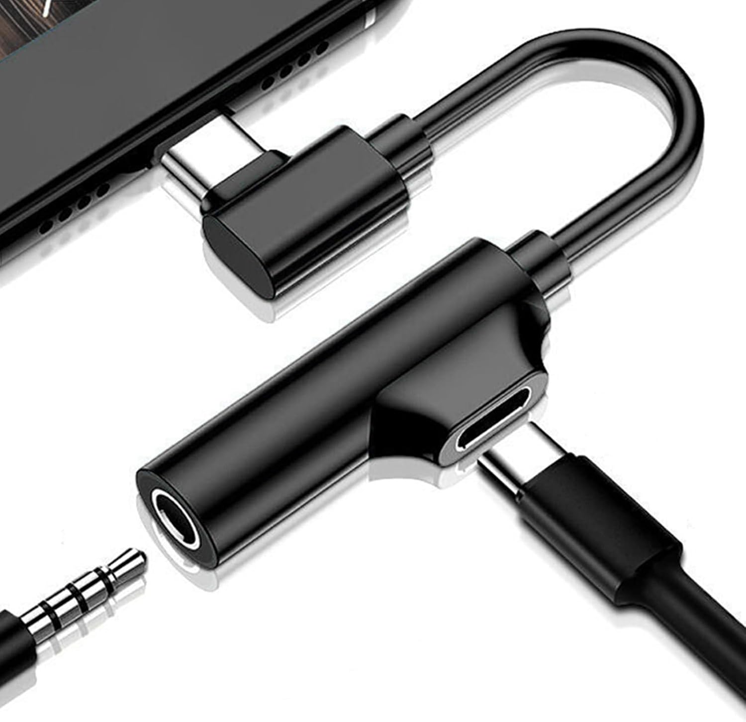 Adaptador USB C a 3.5 mm para Auriculares - Convertidor de Audio de Alta Calidad