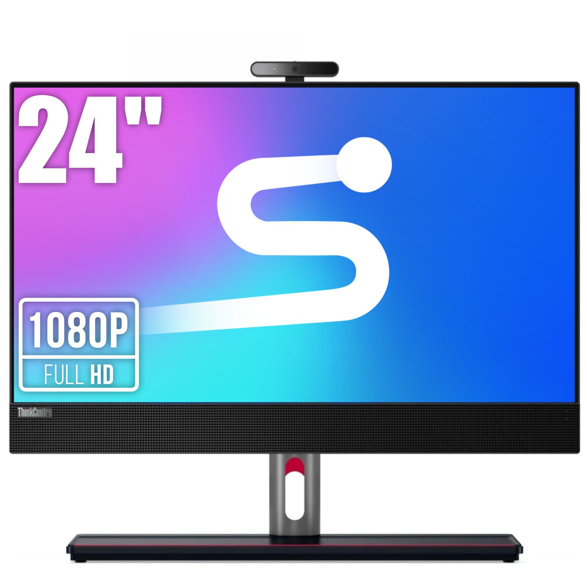 Lenovo ThinkCentre M90a All-in-One PC - 24', i3-10100, 16GB RAM, 512GB SSD, Wi-Fi, Windows 11 Pro