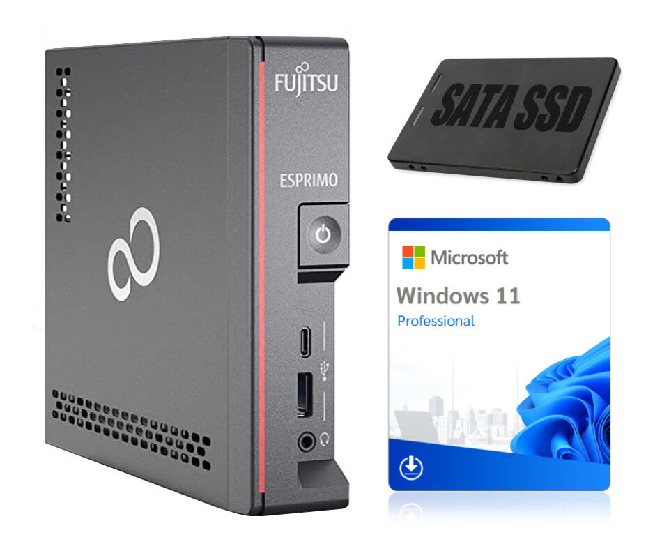 Computadora de escritorio Fujitsu Esprimo G9010, PC en miniatura con procesador i5-10500T, 32GB de RAM y 1TB SSD, Windows 11 Pro