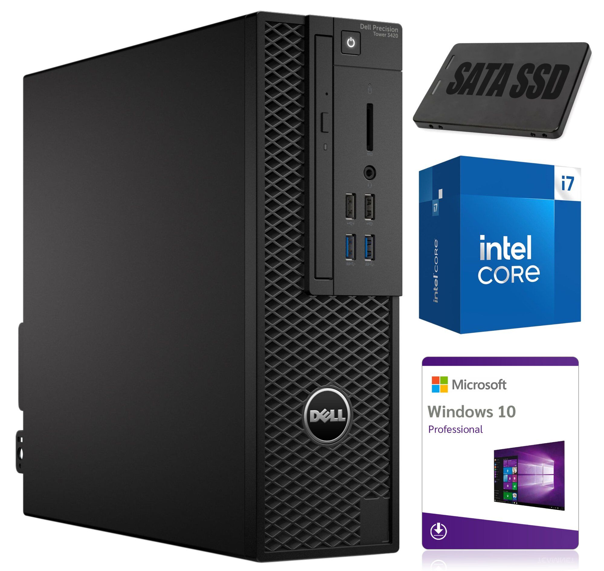Dell Precision 3420 SFF Desktop PC i7-7700 16GB 256GB SSD Win10Pro Class A
