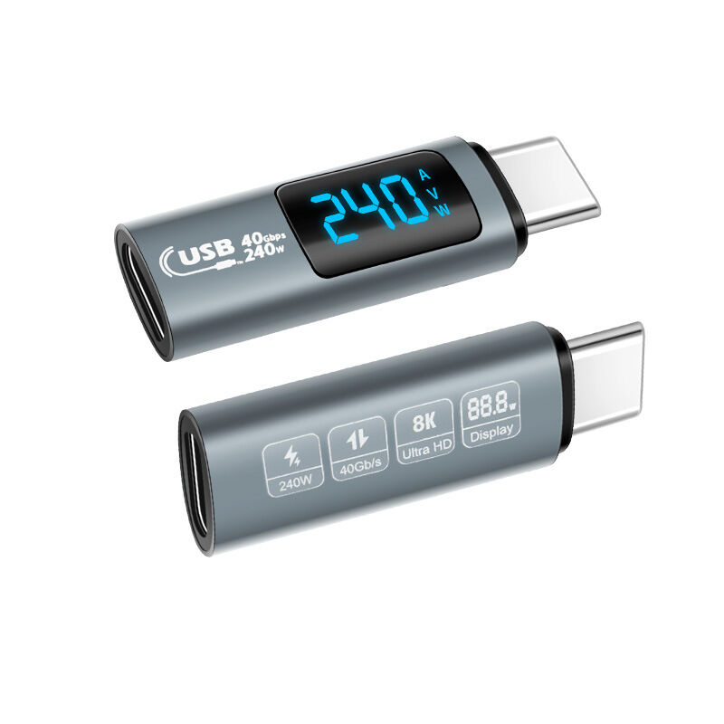USB4 Digital Display Adapter: 240W, 40 Gbit/s Data Transfer - Blue