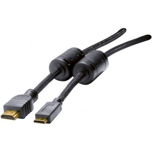 Câble HDMI Exertis Connect - 19 broches Mini HDMI Type C mâle vers HDMI mâle - 1,5 m - Noir