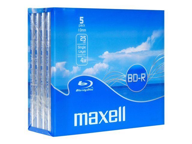 Maxell 5x BD-R 25GB 4x CD Case