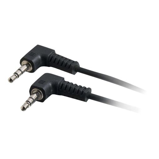 C2G Value Series Audio Cable, 3m, Stereo Mini 3.5mm Male to Male, Black, 90° and Bent Connectors