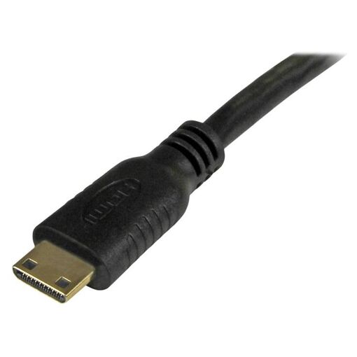Câble HDMI haute vitesse StarTech avec Ethernet - 6 pi - HDMI vers Mini HDMI - M/M - Connecteur HDMI mâle à 19 broches Mini HDMI Type C mâle - Noir - pour référence : HDMIPNLFM3