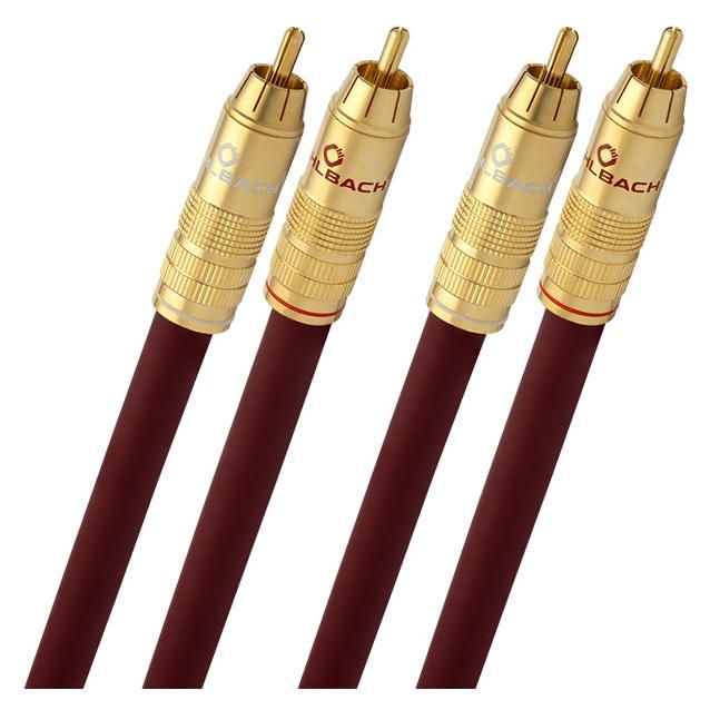 Ensemble Oehlbach NF 214 - Câble audio RCA - 1 mètre - Rouge bordeaux