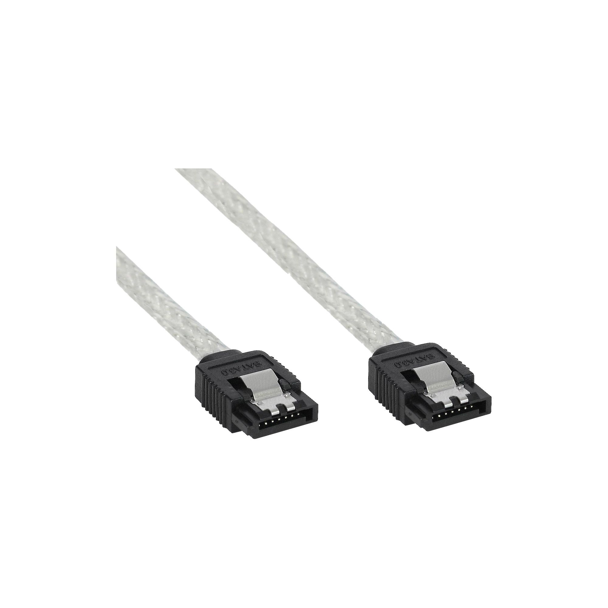 InLine SATA Cable 0.3m Transparent