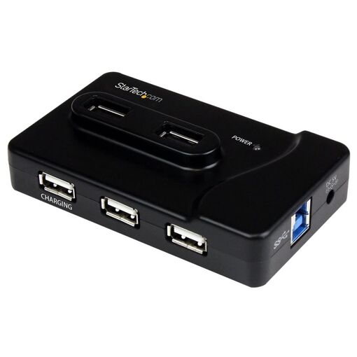StarTech.com 6-Port Combined USB 3.0/2.0 Hub with Charging Port