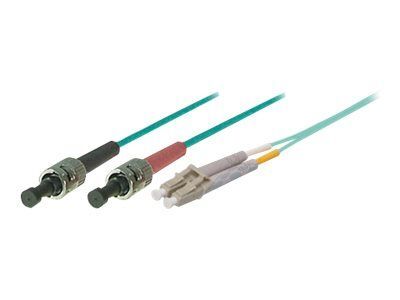 Cable óptico Exertis Connect LC multimodo, 2 m, OM3, 50/125 micrones, dúplex, turquesa