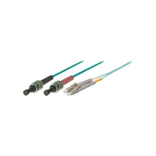 Câble optique Exertis Connect LC multi-mode, 2 m, OM3, 50/125 micron, duplex, turquoise
