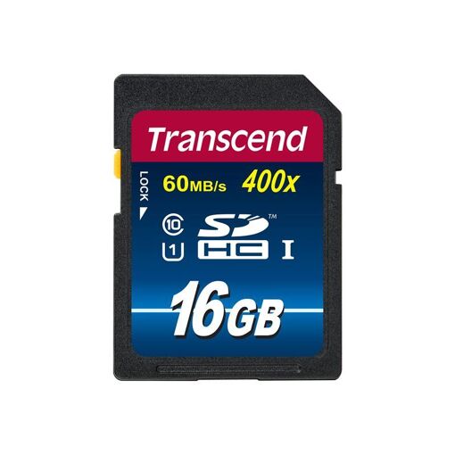 Transcend Premium Flash Memory Card - 16GB - UHS Class 1/Class 10 - 400x - SDHC UHS-I