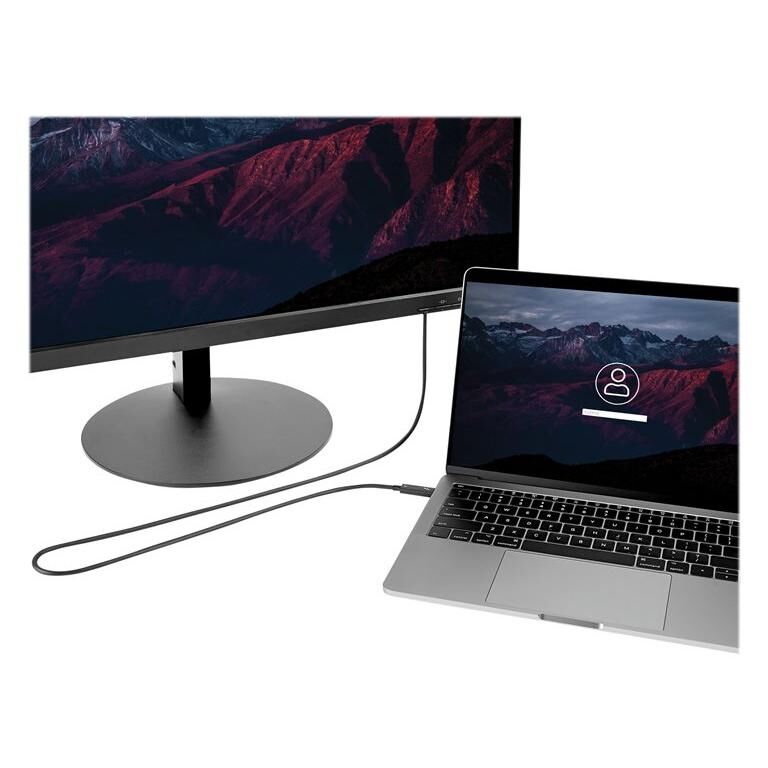 StarTech.com 2m Thunderbolt 3 Cable with 100W Power Delivery - 40Gbps (TBLT3MM2MA)