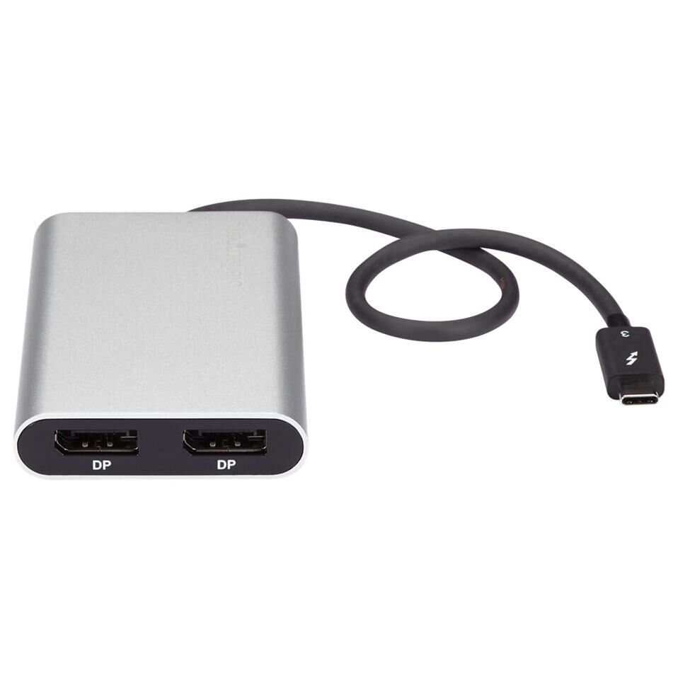 Adaptador StarTech.com Thunderbolt 3 a Doble DisplayPort - 4K 60 Hz - Compatible con Mac y Windows (TB32DP2T)