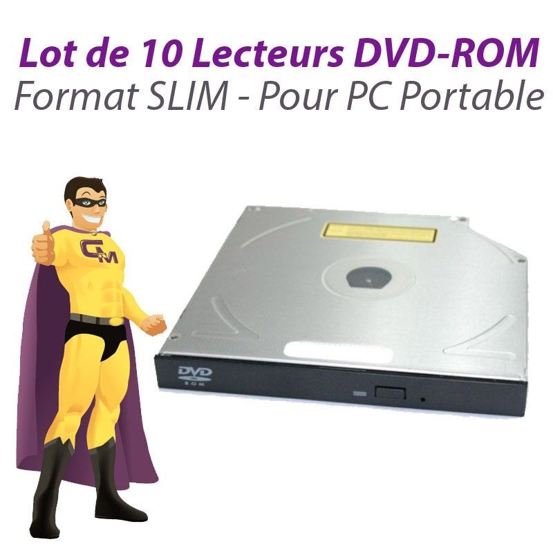 Kit de 10 unidades de lectura de DVD-ROM Philips Ultradelgadas