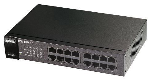 Zyxel GS1100-16 - Gigabit Switch - 16 x 10/100/1000 Ports - Desk