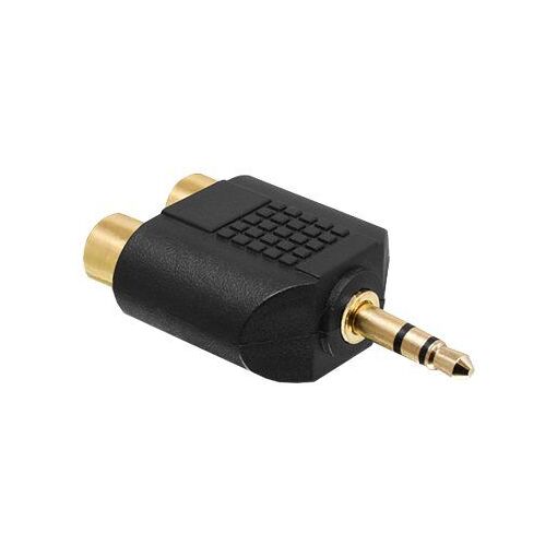 Delock Audio Adapter - 3.5mm Male to 2xRCA Female - Black
