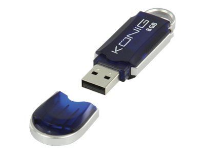Unidad flash USB 2.0 König 8 GB Azul