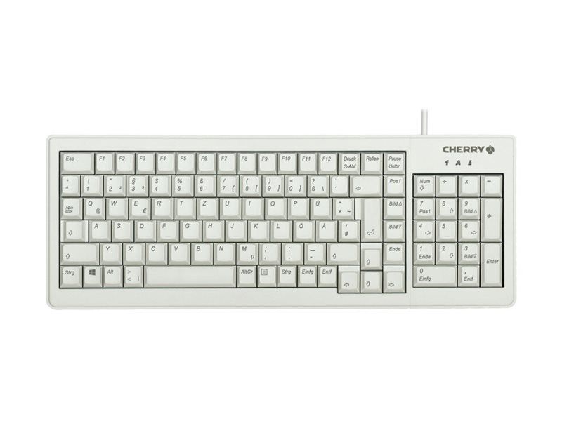 Cherry XS Complete G84-5200 Keyboard - PS/2, USB - Switzerland - Cherry ML Switch - Light Grey