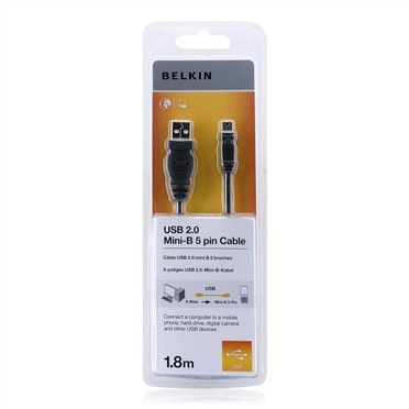Belkin USB Cable - USB to Mini USB Type B - 1.8m