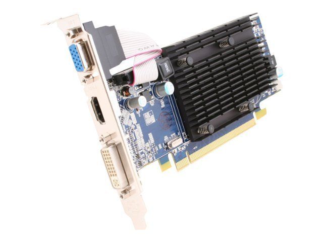 Sapphire Radeon HD 4350 - Graphics Card - 256MB DDR2 - Low Profile PCIe 2.0 x16 - DVI, D-Sub, HDMI - Light Detail