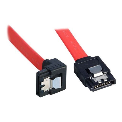 Câble SATA Lindy - 50 cm, connecteur à 90° verrouillable