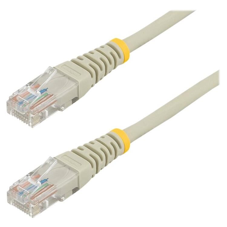Cable de red StarTech de 0,9 m - Cable moldeado Cat5e - Conector RJ-45 (M) a RJ-45 (M) - Gris