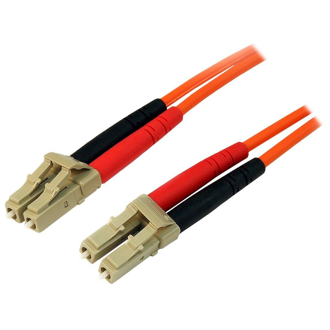 StarTech 2m Multimode Duplex Fiber Optic Cable LC to LC, LSZH, Orange