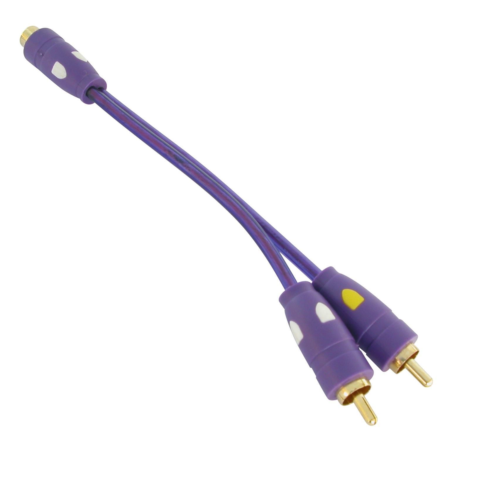 ADNAuto RCA Y Adapter (1 Female - 2 Male)