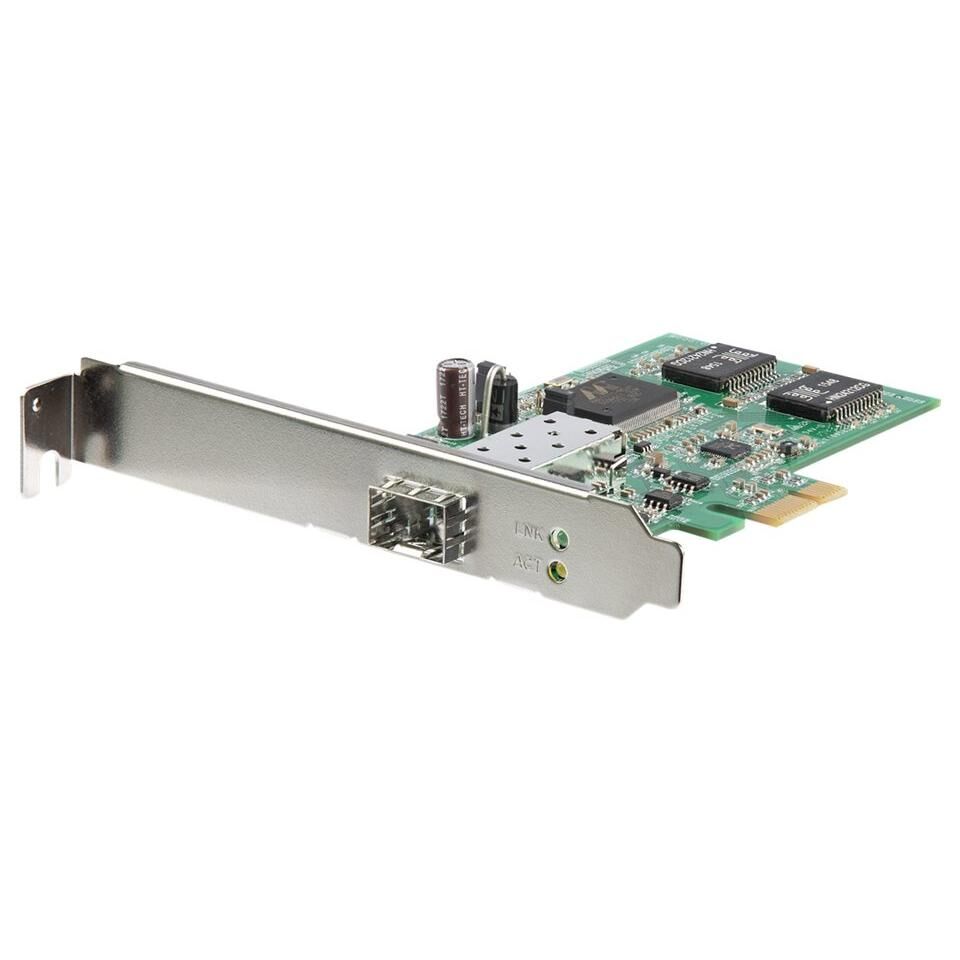 Tarjeta de red StarTech.com PCIe Gigabit Ethernet con puerto SFP abierto - Adaptador NIC PCIe SFP (PEX1000SFP2)