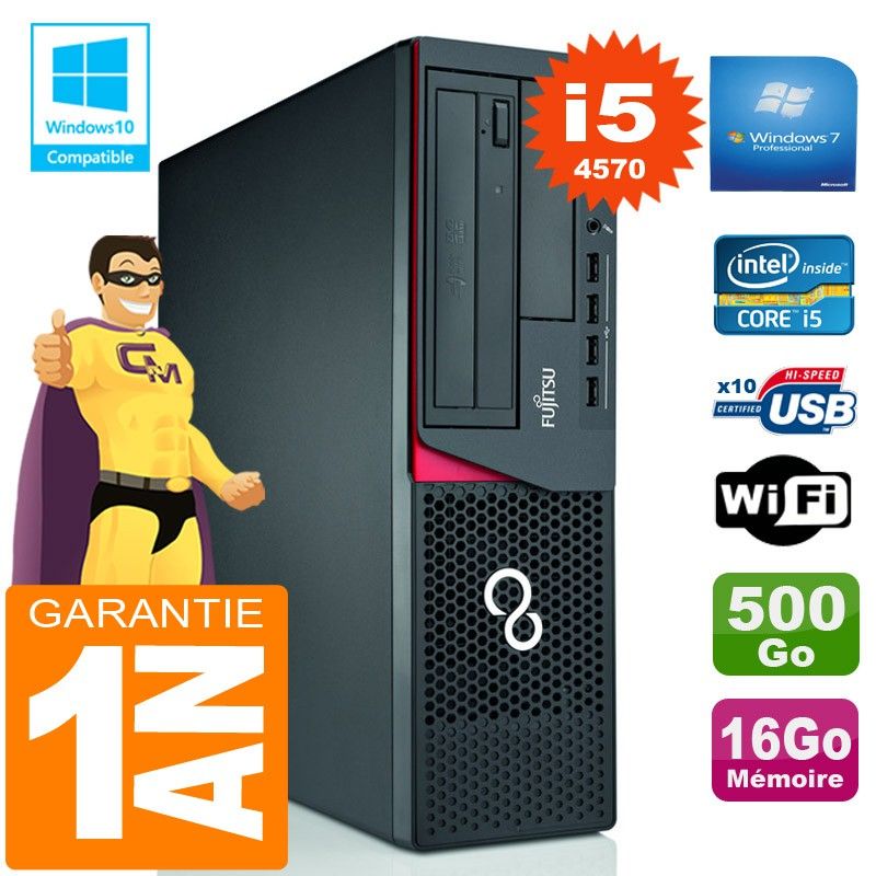 Fujitsu Esprimo E720 E85+ SFF Core i5-4570 16GB 500GB WiFi Win7