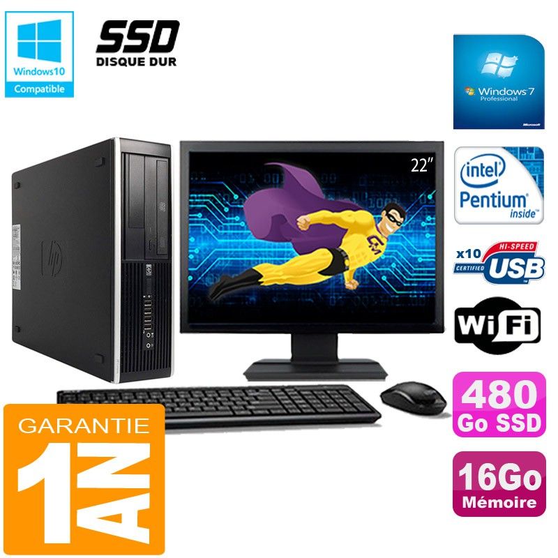 PC de escritorio HP Compaq Pro 6300 SFF - 16GB de RAM, 480GB SSD, Intel Pentium G630, Windows 7 Pro