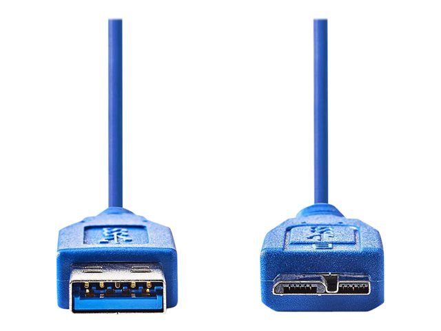 Câble USB Nedis - Type A vers Micro-B - 50 cm - Rond - Bleu
