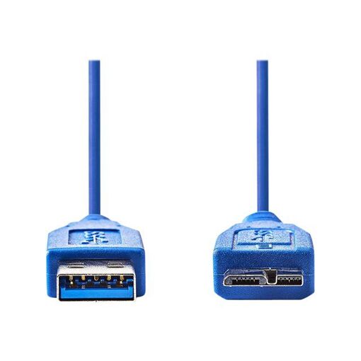 Câble USB Nedis - Type A vers Micro-B - 50 cm - Rond - Bleu