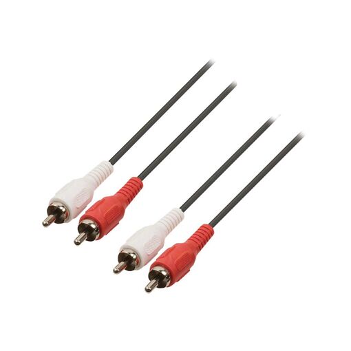 Câble audio Nedis - 1,5 m Connecteur RCA mâle à mâle - Noir