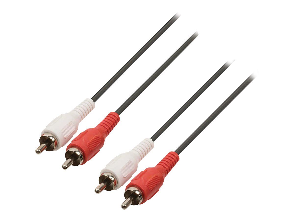 Câble audio Nedis - 1,5 m Connecteur RCA mâle à mâle - Noir
