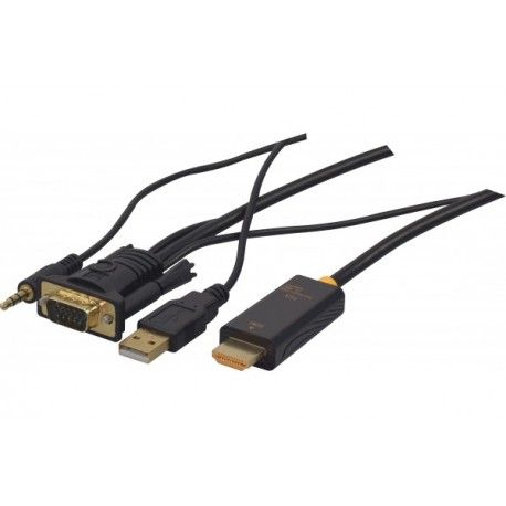 CUC VGA to HDMI + Audio Converter Cable - 2M