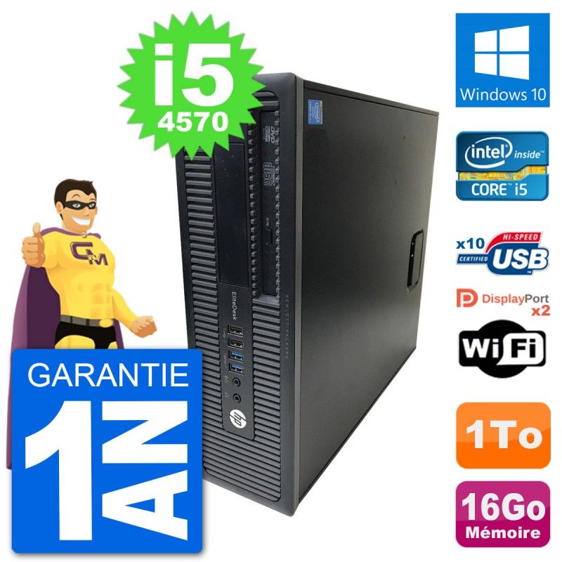 HP EliteDesk 800 G1 Core i5 Laptop - 16GB RAM, 1TB HDD, Windows 10, WiFi