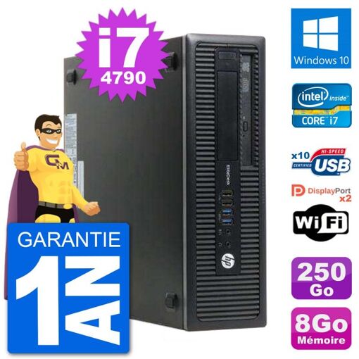 Portátil HP EliteDesk 800 G1 - 8 GB de RAM, 250 GB SSD, Windows 10, WiFi