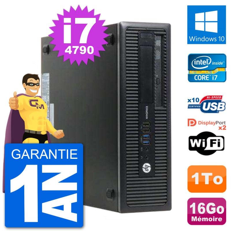 HP EliteDesk 800 G1 Core i7 Laptop - 16GB RAM, 1TB Hard Drive, Windows 10