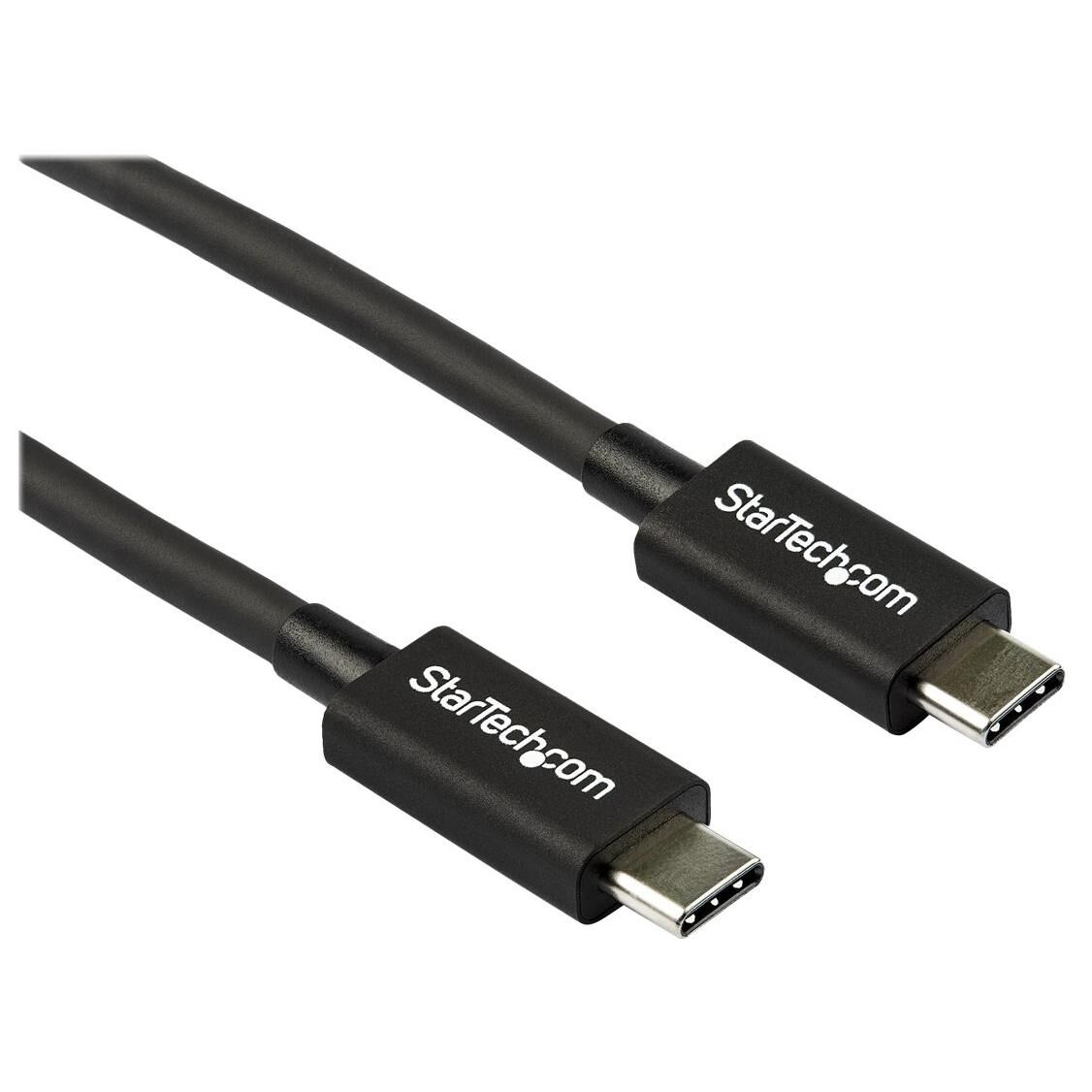 StarTech 0.8m Thunderbolt 3 Cable - 40 Gbps - USB-C Compatible - Thunderbolt/USB/DisplayPort - Black