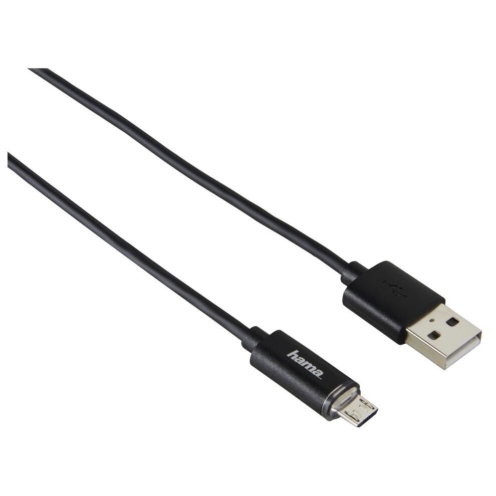 Hama USB 2.0 Cable 1m A to Micro-A Black