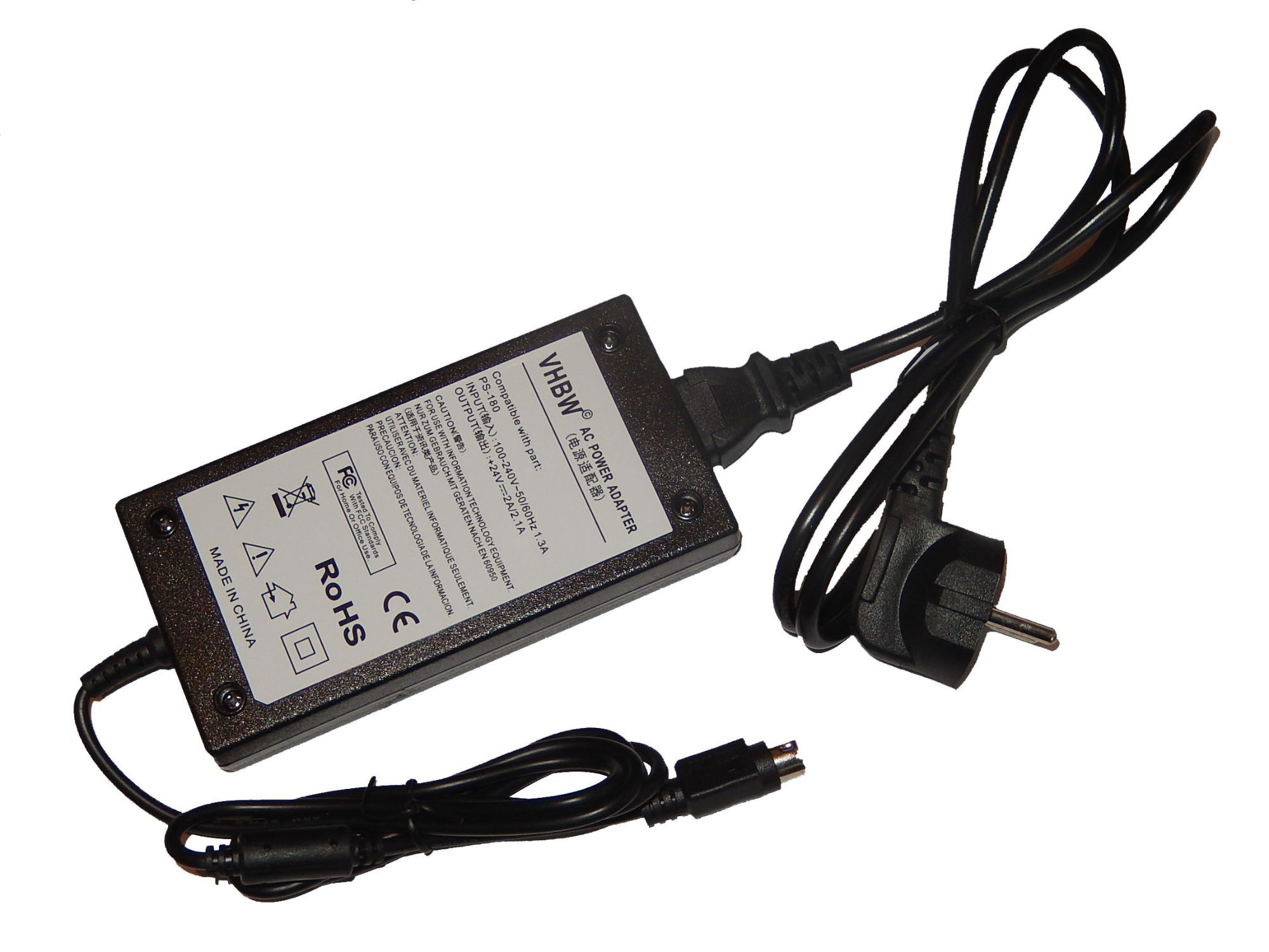 Adaptador de alimentación vhbw para impresoras Epson TM-J7600, TM-H y más